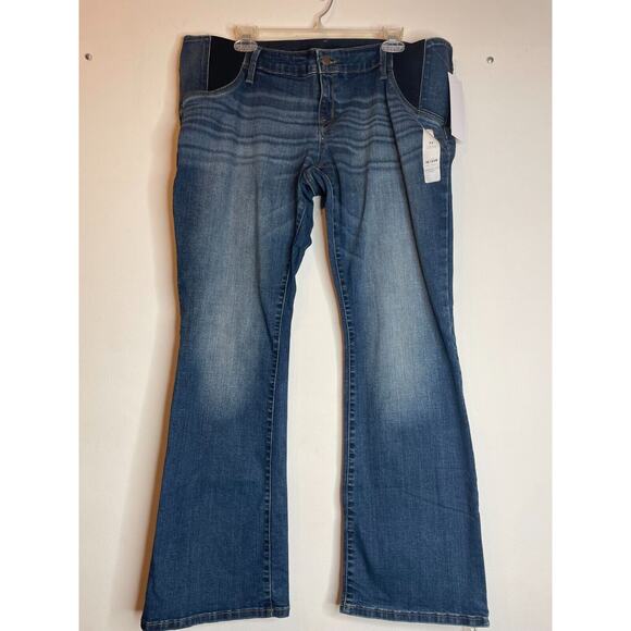 Isabel Maternity By Ingrid & Isabel Womens Skinny Bootcut Jeans Blue 14/32R NWT - Picture 1 of 4